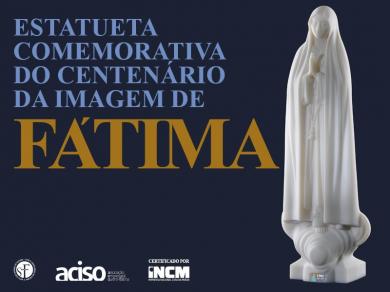 Imagem Comemorativa do Centenário da Escultura de Nossa Senhora de Fátima apresentada a 17 de junho em Fátima