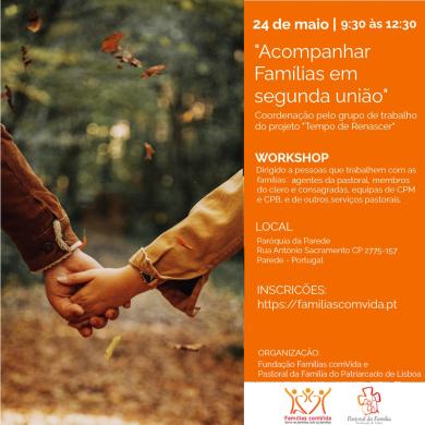 Workshop «Acompanhar famílias em segunda união ou separadas» , a 24 de maio na Paróquia da Parede