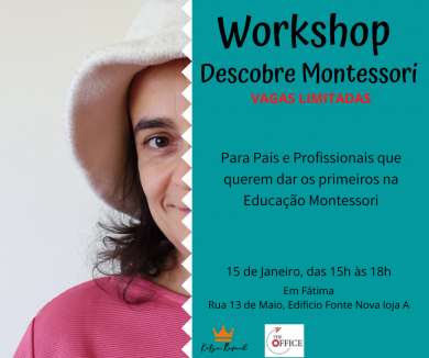 15 janeiro de 2022: Workshop em pedagogia Montessori em Fátima