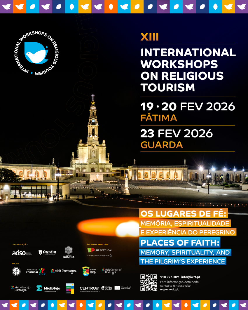 Leopoldina notícia - XIII IWRT: Tema da edição de 2026 propõe reflexão sobre «Os Lugares de Fé: Memória, Espiritualidade e Experiência do Peregrino»