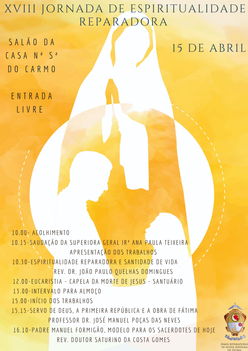 Leopoldina notícia - IRNSF realizam XVIII Jornada de Espiritualidade Reparadora a 15 de abril 