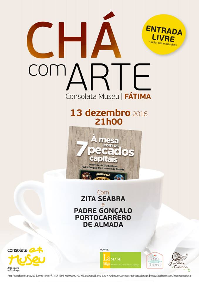 Leopoldina notícia - “À mesa com os 7 pecados capitais” no “Chá com Arte”, em Fátima